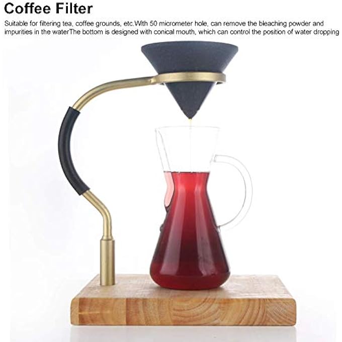 Bukela Cone Shape Coffee Filter Alumina Ore Coffee Dripper Filters For 14 Cup Ceramic Pour Over Coffee Dripper NonPorous For Home Office Coffee Enthusiast And Baristas - Image 2