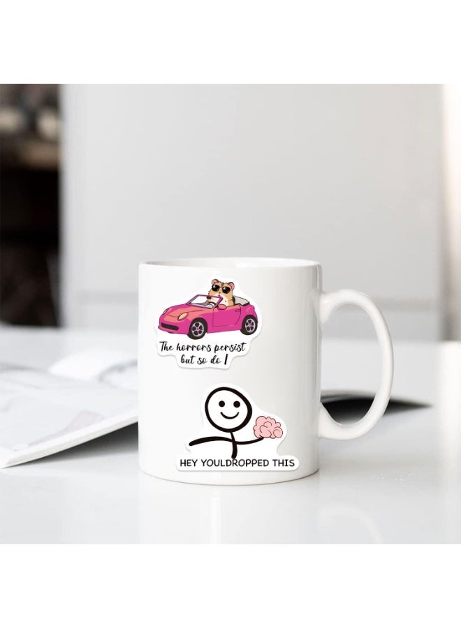 أوليس فيرس  **مجموعة ملصقات مضحكة وأنيقة - ملصقات حيوانات فكاهية ونصائح رفيعة للكمبيوتر المحمول والفنجان | هدية مائية للمثليين الشباب والأصدقاء** - Image 2