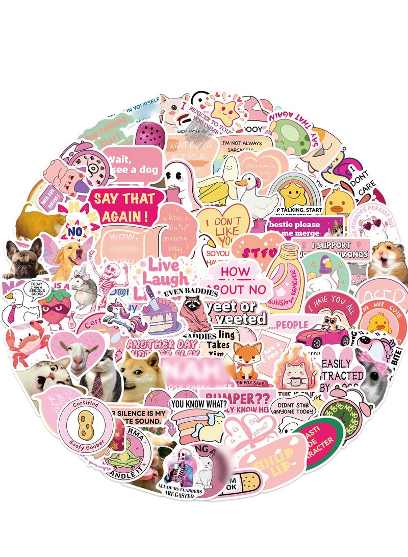 أوليس فيرس  **مجموعة ملصقات مضحكة وأنيقة - ملصقات حيوانات فكاهية ونصائح رفيعة للكمبيوتر المحمول والفنجان | هدية مائية للمثليين الشباب والأصدقاء** - Image 1