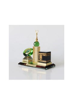 YA design Muslim Kaaba Clock Tower Miniature Model for Car Ornament Home Office Table Decoration  - Image 3