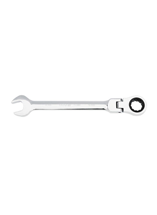 NIBEMINENT Flexible Combination Ratchet Wrench 17mm W/Plastic Hanger YT-1683 Silver 