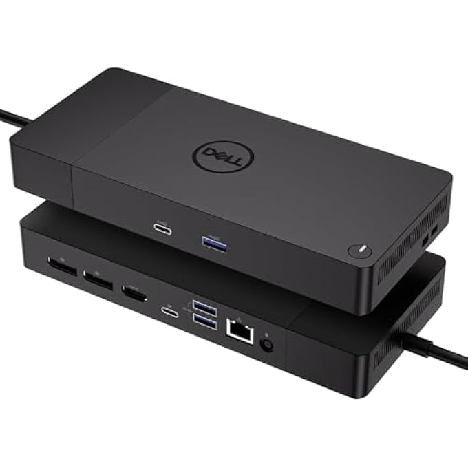 rayihni DELL WD19S 180W DOCKING STATION, USB-C, 3 EXTERNAL DISPLAY, HDMI, DUAL DP, POWER CHARGE UP TO 130W + BUNDLE WITH HDMI 4K CABLE + DP CABLE+ CLEANING CLOTH - Image 1