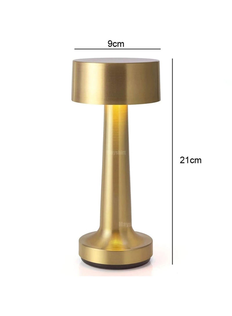 LED Table Lamp Metal Warm Lightning Gold 21x9x9cm - Image 3