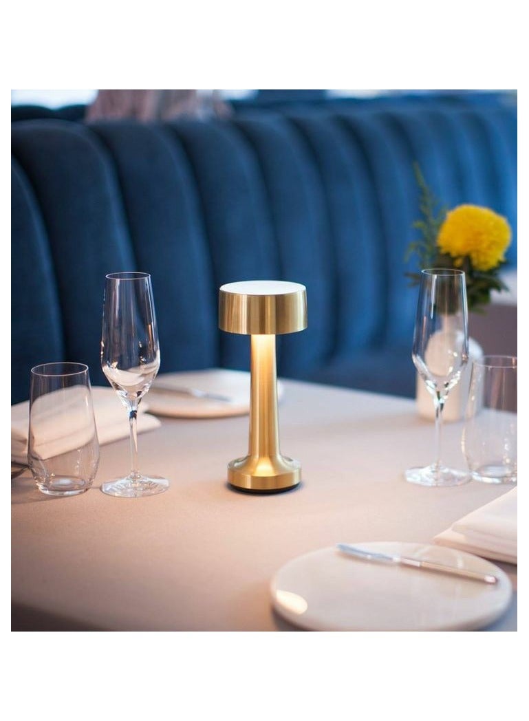 LED Table Lamp Metal Warm Lightning Gold 21x9x9cm - Image 4