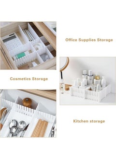 INKULTURE Plastic Adjustable Drawer OrganizerIDiy Multi-Functional Storage OrganiserIStationary, Wardrobe Organiser For Makeup & Vanity, Home, Office Etc | White | 08 Strips - pzsku/Z65B1AB3042A5104A8671Z/45/_/1736426793/377127b4-03f2-43fa-84ec-fa5d0856eba2