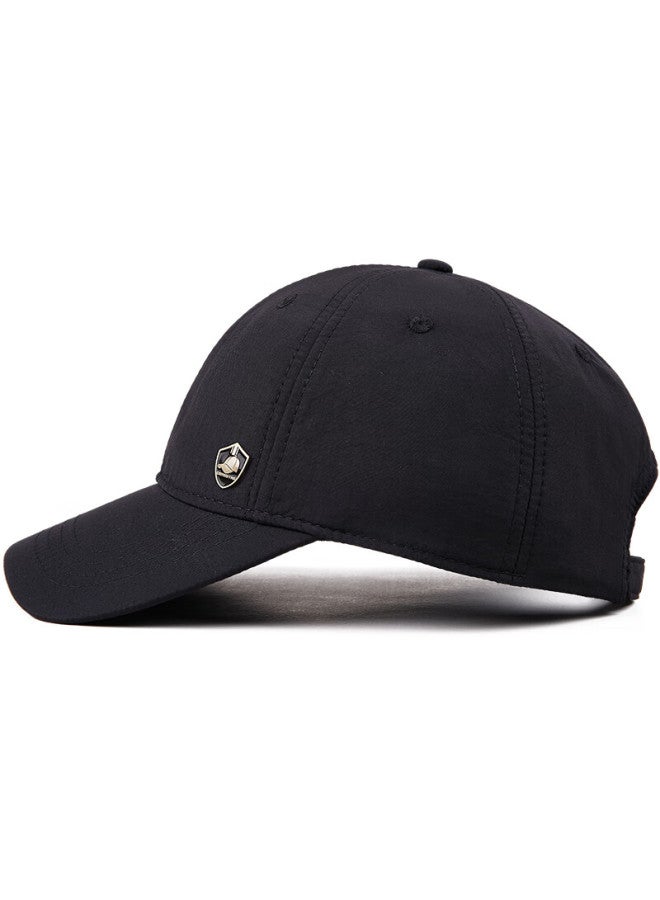 Denssyne Small Head Cirference Small Size Hat For Men, All-season Versatile Outdoor Sports Running Quick-dry Baseball Cap, Black Small Size Visor Hat