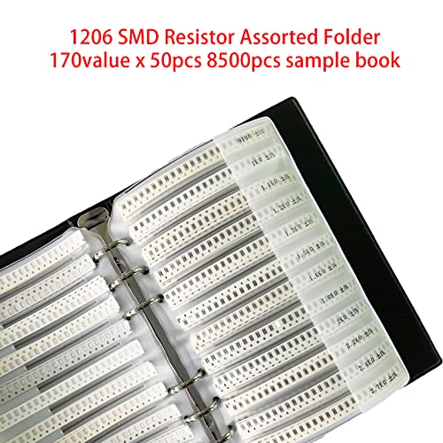 nancheng Resistor Kit 1206 Resistor Book 8500PCS 1% (0 ohm-10M ohm) SMD Book Chip SMT Resistor 170 Values Kits (Resistor-1206) - Image 4