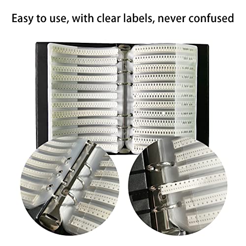 nancheng Resistor Kit 1206 Resistor Book 8500PCS 1% (0 ohm-10M ohm) SMD Book Chip SMT Resistor 170 Values Kits (Resistor-1206) - Image 5