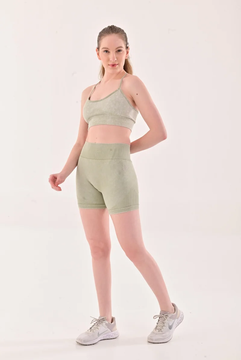 Esso5  Stonewash Racerback Sports Bra for Women | Best Price UAE