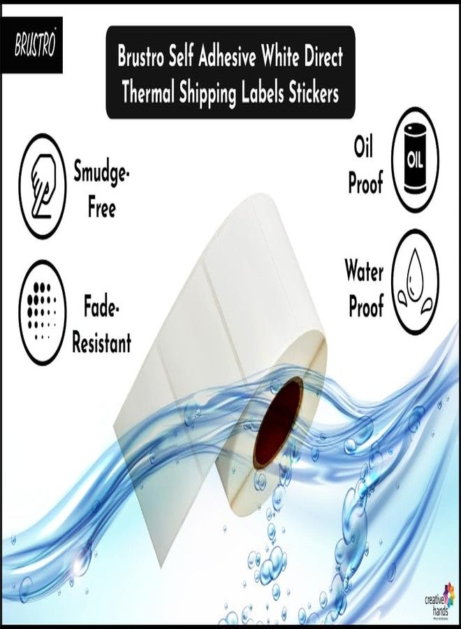 Brustro Direct Thermal Barcode Pack of 2000 Label - 51X32 mm - Self Adhesive for Printing Barcoding, White Sticker - Image 4