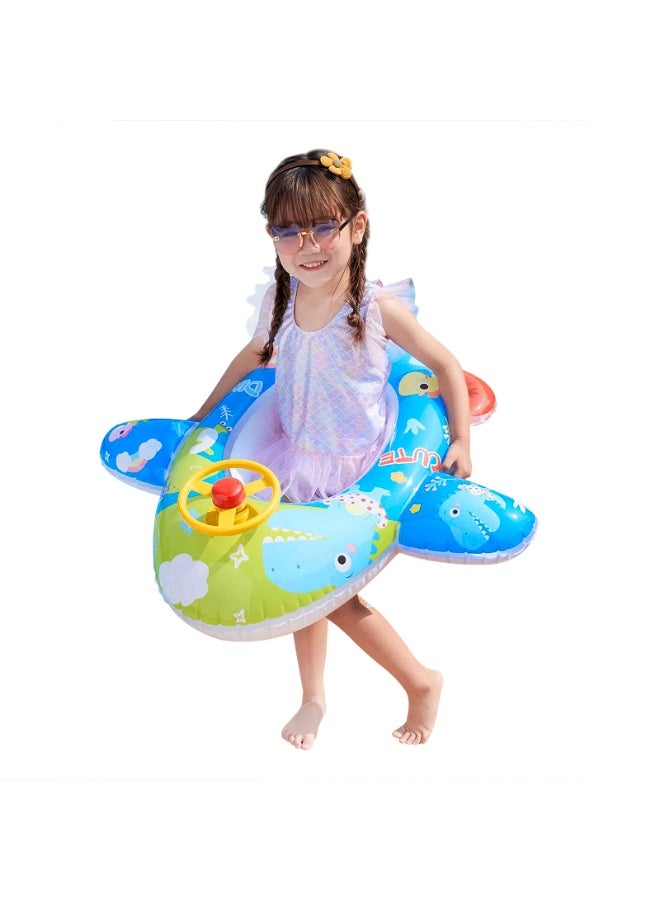 بيت الأناقة عوامة سباحة لطيفة قابلة للنفخ للأطفال مصنوعة من مادة البولي فينيل كلوريد، عوامة سباحة صيفية، سرير هوائي، قارب بحيرة، عوامات سباحة بمقبضين، طوف ركوب الأمواج، لوح تزلج عائم، مرتبة مقعد، حلقة سباحة للبنات والأولاد من عمر 1 إلى 5 سنوات - Image 4