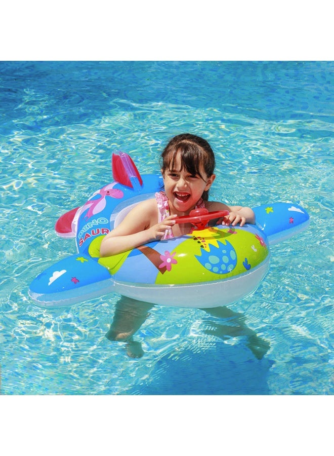 بيت الأناقة عوامة سباحة لطيفة قابلة للنفخ للأطفال مصنوعة من مادة البولي فينيل كلوريد، عوامة سباحة صيفية، سرير هوائي، قارب بحيرة، عوامات سباحة بمقبضين، طوف ركوب الأمواج، لوح تزلج عائم، مرتبة مقعد، حلقة سباحة للبنات والأولاد من عمر 1 إلى 5 سنوات - Image 2