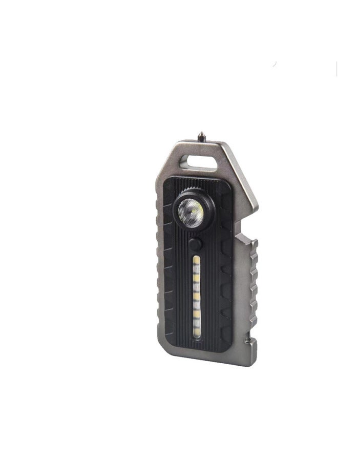 Generic COB Mini Keychain Lamp Holder Work Lamp With Magnetic Magnet Beer Open Maintenance Flashlight-Color:W5136 Keychain Light  - Image 1