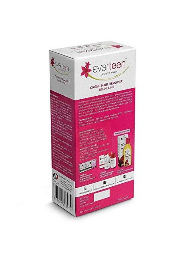 everteen - Bikini Line Hair Remover Creme Pack of 2 (50g each) for bikini line and underarms - Image 1