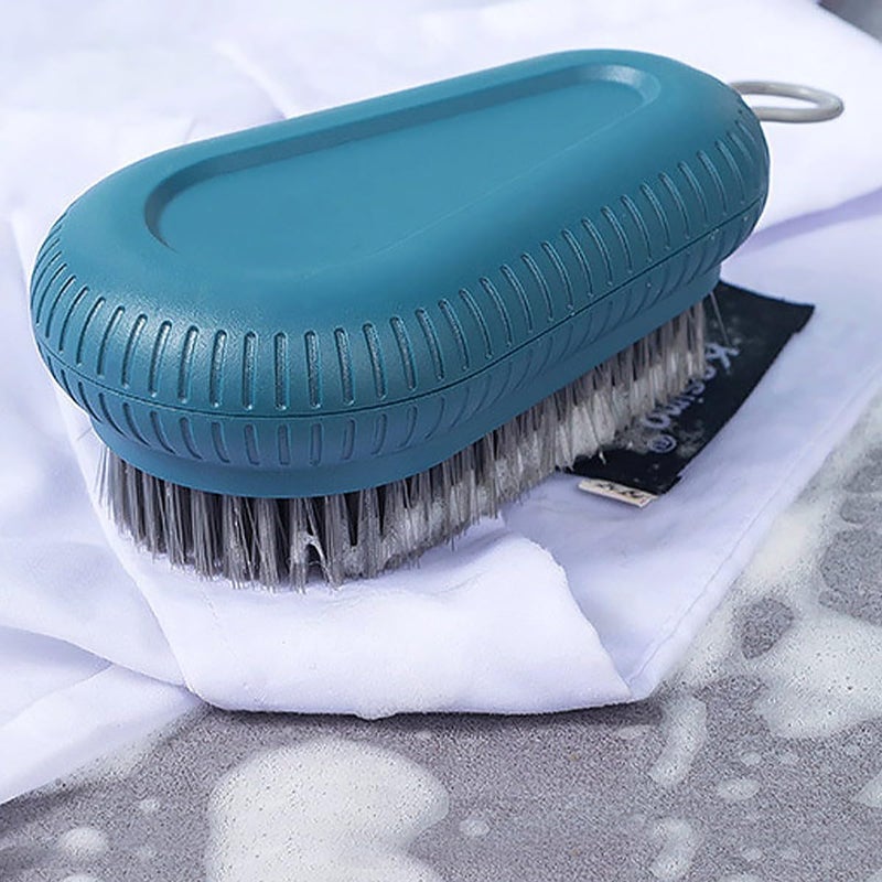 wolpin wolpin Acrylonitrile Butadiene Styrene 1 Pc Clothes Cleaning Brush Multipurpose Bathroom Cleaning Sink Brush, Shoe Brush (Blue/Pink) - Image 5