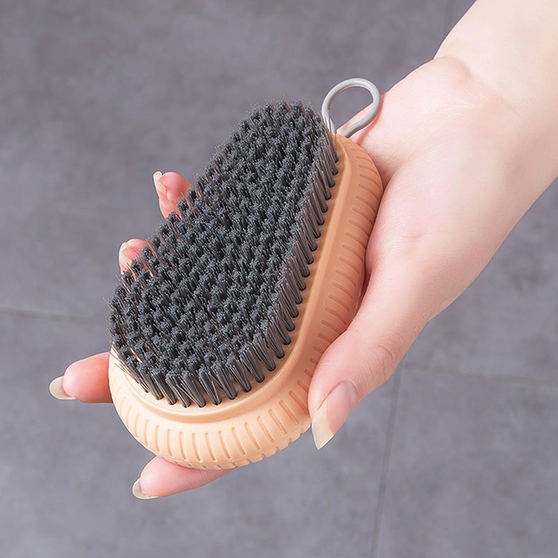 wolpin wolpin Acrylonitrile Butadiene Styrene 1 Pc Clothes Cleaning Brush Multipurpose Bathroom Cleaning Sink Brush, Shoe Brush (Blue/Pink) - Image 3