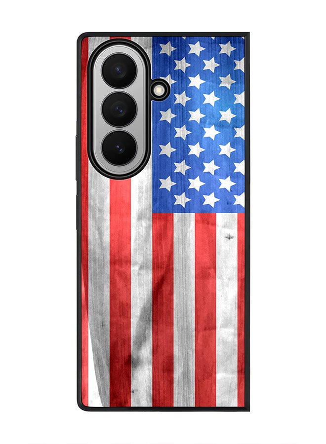 For Samsung Galaxy Z Fold7 Case,Slim fit Camera Protection, Shockproof Thin Phone cover  - USA Grunge Flag