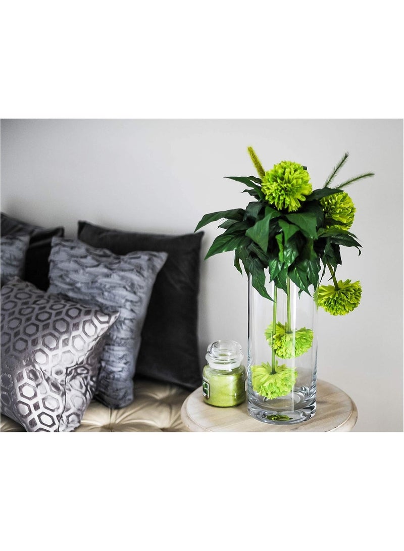 HOME ZONE Cylinder Vase 4" W x 6" H Floral Container Glass Candle Holder Centerpiece Planter Terrarium for Wedding Party Event Home Office Decor Clear - Image 5