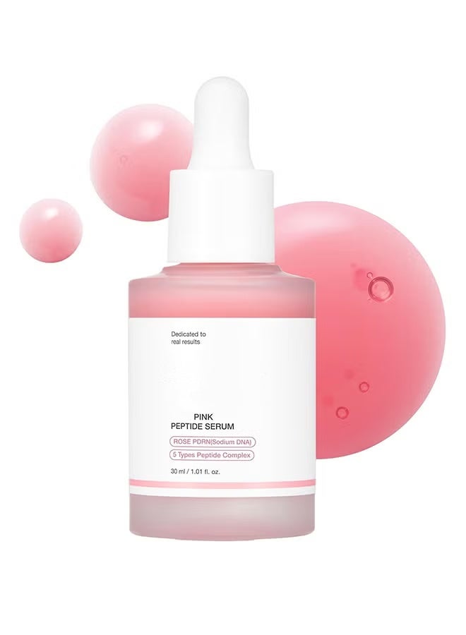 Salmon DNA  Pink Peptide Serum 1.01 Fl.Oz - Hydrating Firming Korean Skincare - Image 1