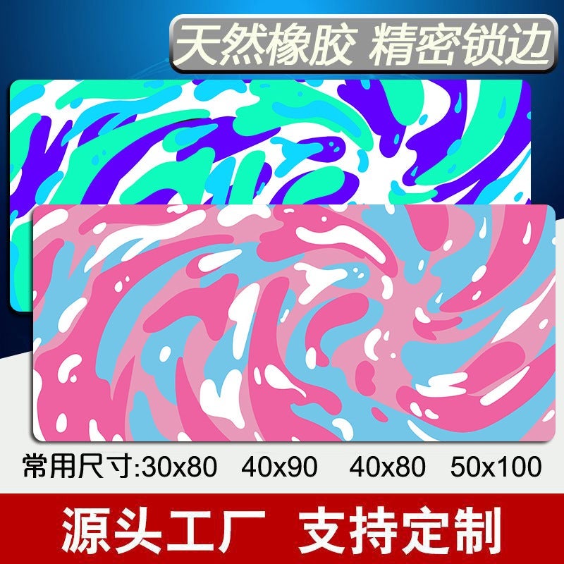 Heat Map Abstract Fluid Random Pattern Rubber Mouse Pad Increased Thick Lock Edge Hd Computer Table Pad - Image 3
