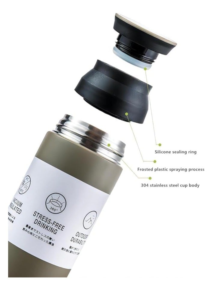 كوب مج حراري من ستانلس ستيل، زجاجة معزولة للحفاظ على حرارة وبرودة المشروبات مياه وقهوة ، معزول بطبقتين ، مانع للتسرب وسهل الحمل، مثالي للجيم، المنزل والسفر (480 مل) - Image 3