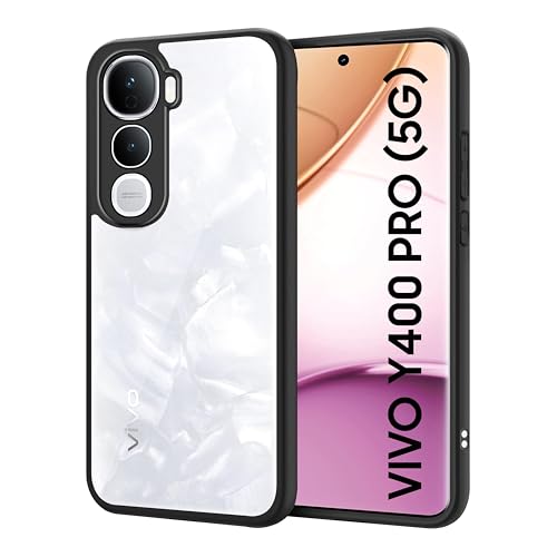 CEDO Backcover for Vivo Y400 Pro (5G) | Camera Protection Bump Shockproof Edge | Ultra Hybrid Transparent Acrylic Clear TPU+PC Hard Backcase Cover (Black) - Image 1