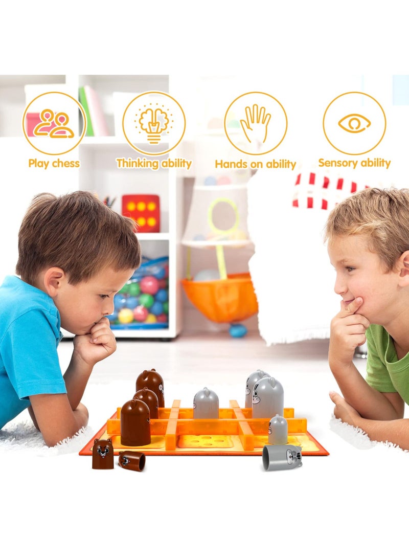 Excefore Cartoon Tic tac toe Board Game, Stacking Cup Board Game Toy/Tic- Tac- Toe game/Stacking Cups Nesting Cups/Puzzle Board Game Portable Travel Toy for Children Kids - Image 5