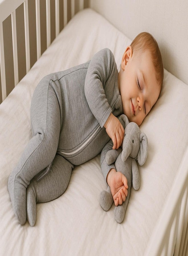 Owlivia Organic Cotton Baby Pajamas, Boys Girls 3-Pack Zip Front Sleep 'N Play, Footed Sleeper, Long Sleeve(12-18 Months, Mauve&Light Grey&Dark Grey) - Image 3