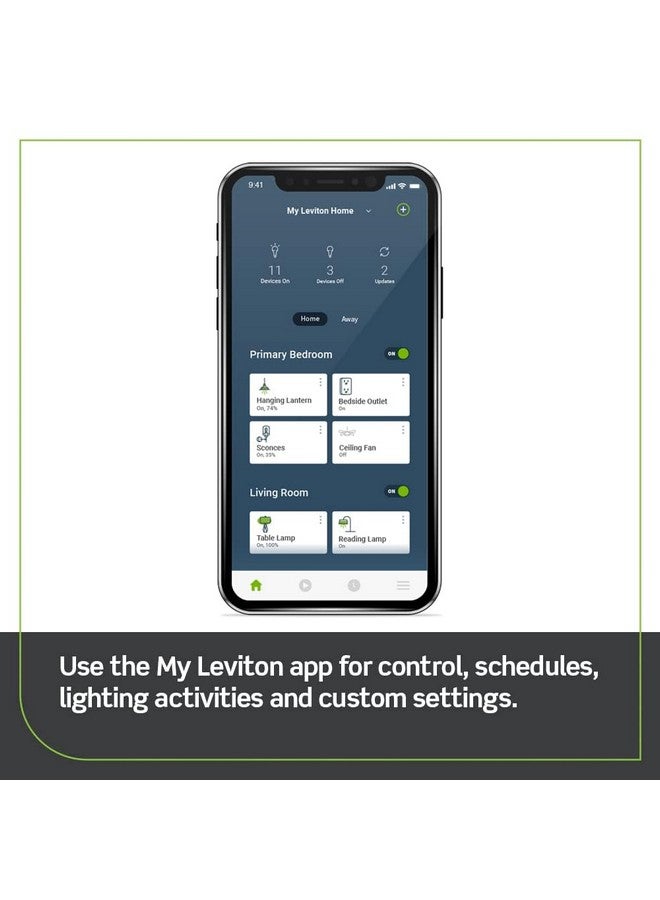 Leviton Leviton No-Neutral Decora Smart Switch, Requires MLWSB Wi-Fi Bridge to Work with My Leviton, Alexa, Google Assistant, Apple Home/Siri & Wire-Free 3-Way DN15S-1RW, White  - Image 3