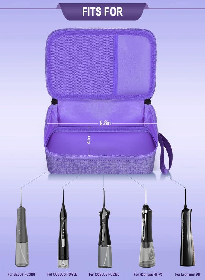 Tanmqin Case Compatible with COSLUS/for Nicwell/for Leominor/for Bitvae Water Dental Flosser Teeth Pick Cordless Irrigator. Water Floss Pick Carrying Storage Holder-Purple (Bag Only) - Image 2
