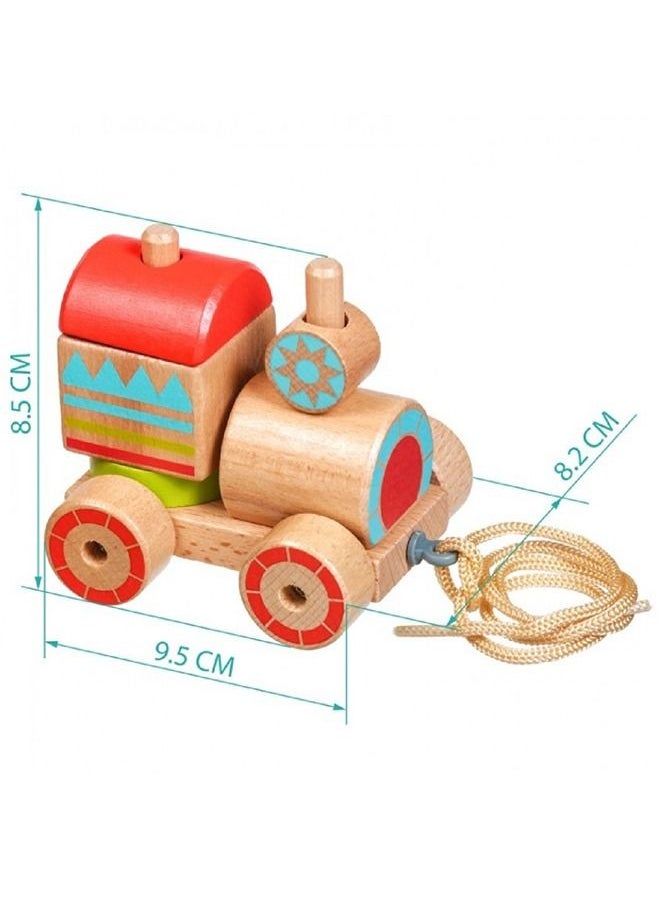 Sorting Push And Pull Along Train Toys For Kids, Baby Sorting Toys With Different Shapes Blocks, Smooth Wheels Pull Along Toys Learning Sorting Blocks Toys For Toddlers 2+ Years Boys Girls