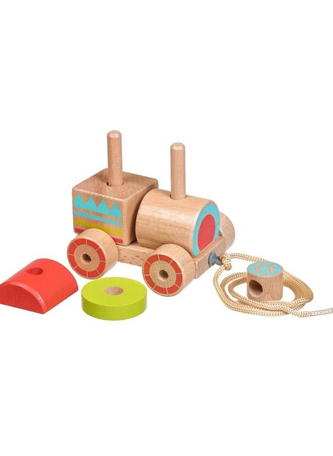 BAYBEE Sorting Push And Pull Along Train Toys For Kids, Baby Sorting Toys With Different Shapes Blocks, Smooth Wheels Pull Along Toys Learning Sorting Blocks Toys For Toddlers 2+ Years Boys Girls  - Image 5