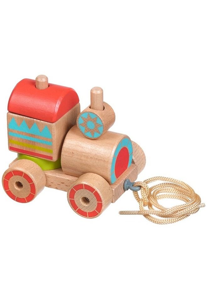 BAYBEE Sorting Push And Pull Along Train Toys For Kids, Baby Sorting Toys With Different Shapes Blocks, Smooth Wheels Pull Along Toys Learning Sorting Blocks Toys For Toddlers 2+ Years Boys Girls  - Image 1
