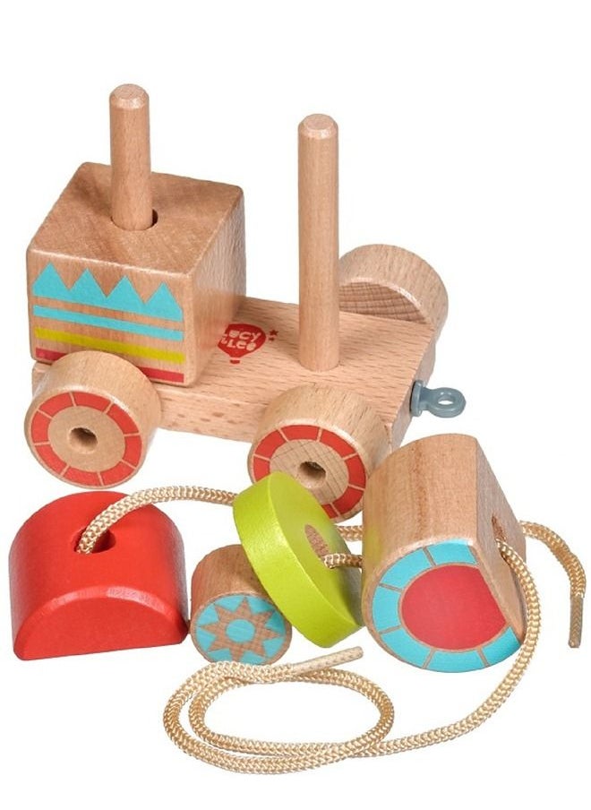 BAYBEE Sorting Push And Pull Along Train Toys For Kids, Baby Sorting Toys With Different Shapes Blocks, Smooth Wheels Pull Along Toys Learning Sorting Blocks Toys For Toddlers 2+ Years Boys Girls  - Image 3