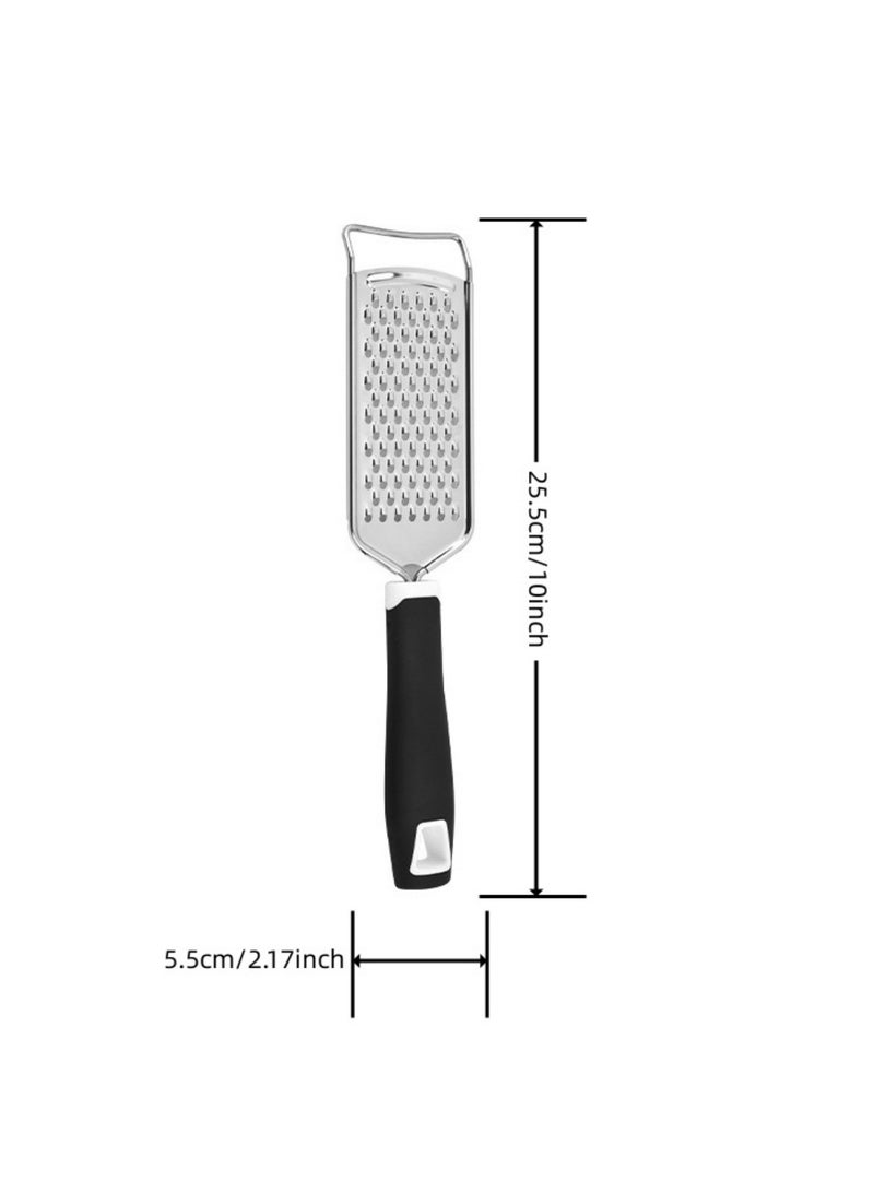 Cheese Grater Stainless Steel, Durable Rust-Proof Metal Lemon Zester Grater, Flat Handheld Grater for Cheese, Chocolate, Spices, And More  - Image 3