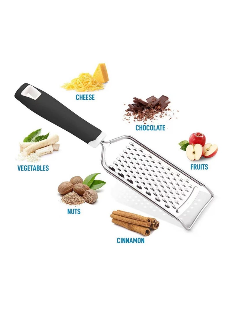 Cheese Grater Stainless Steel, Durable Rust-Proof Metal Lemon Zester Grater, Flat Handheld Grater for Cheese, Chocolate, Spices, And More  - Image 4