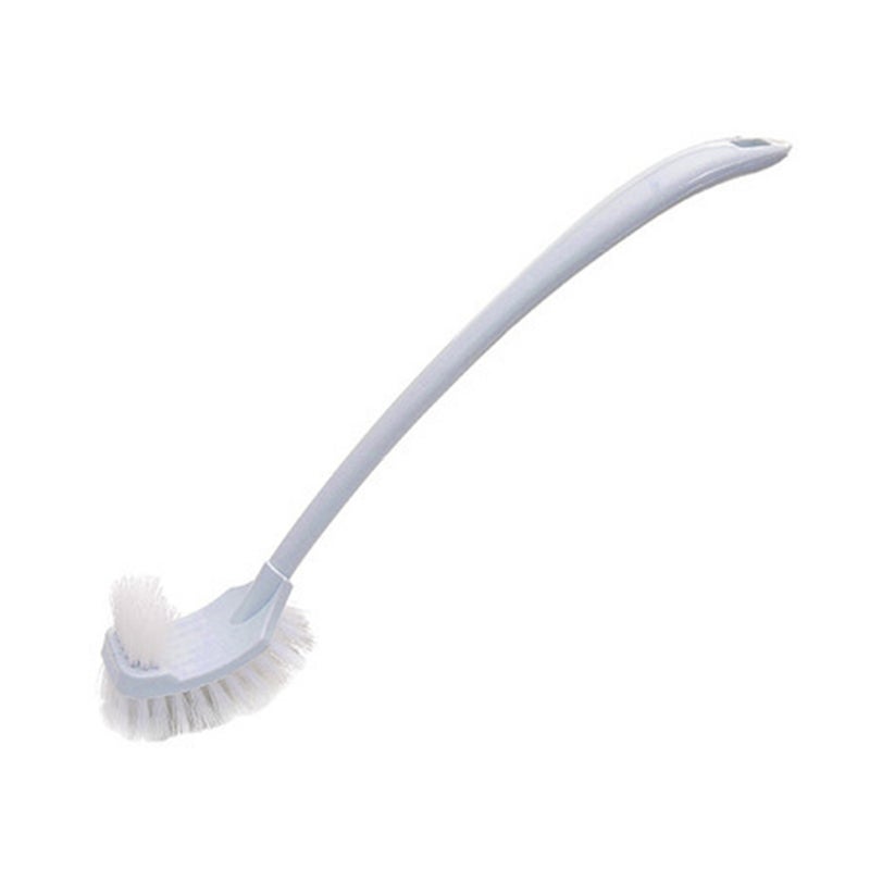 Toilet Brush: 1 Extended Handle With Comfortable Grip - Flexible Bristle Compact Head Wall-Mounted Dead Corner Cleaner For Bathroom Deep Cleaning - Image 1
