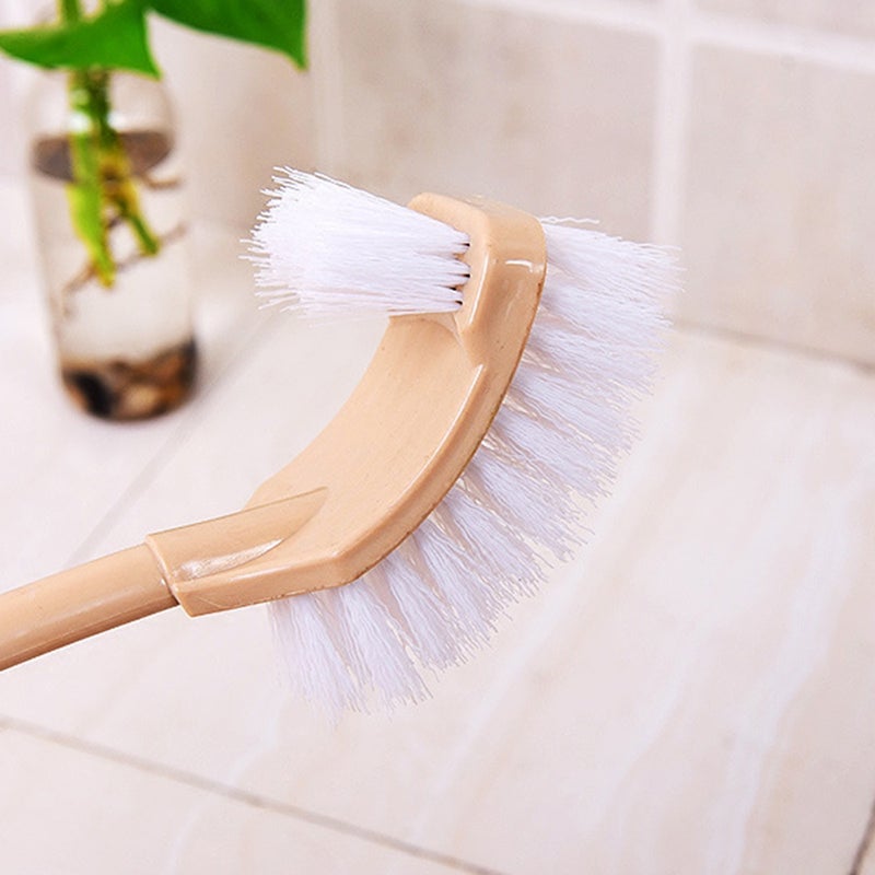 Toilet Brush: 1 Extended Handle With Comfortable Grip - Flexible Bristle Compact Head Wall-Mounted Dead Corner Cleaner For Bathroom Deep Cleaning - Image 3