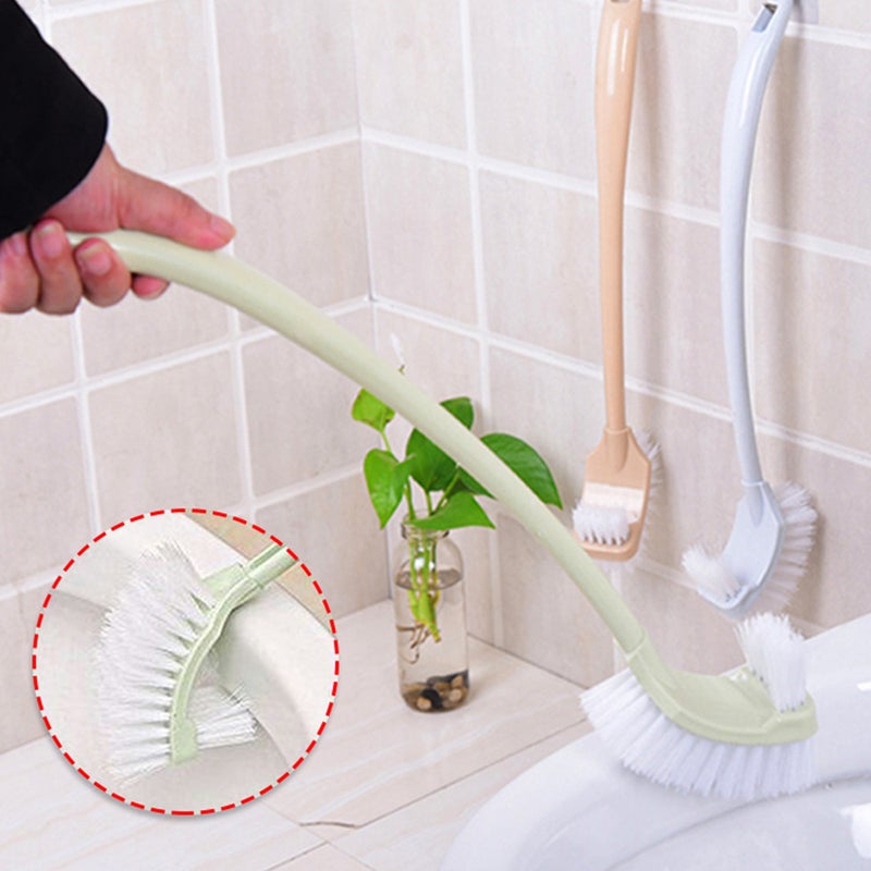 Toilet Brush: 1 Extended Handle With Comfortable Grip - Flexible Bristle Compact Head Wall-Mounted Dead Corner Cleaner For Bathroom Deep Cleaning - Image 5