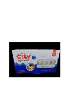 City Home Yogurt Maker – 8 Glass Jars, Elegant White Design, Easy-to-Use Machine for Fresh and Healthy Yogurt  - Image 2