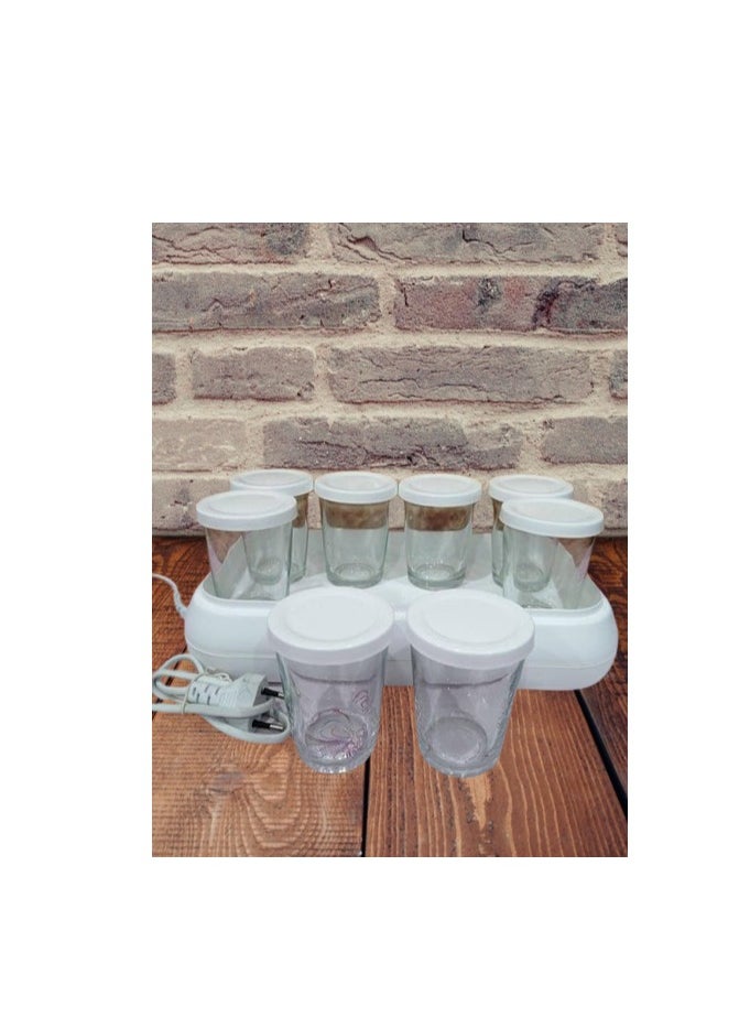 City - Home Yogurt Maker – 8 Glass Jars, Elegant White Design, Easy-to-Use Machine for Fresh and Healthy Yogurt - Image 1