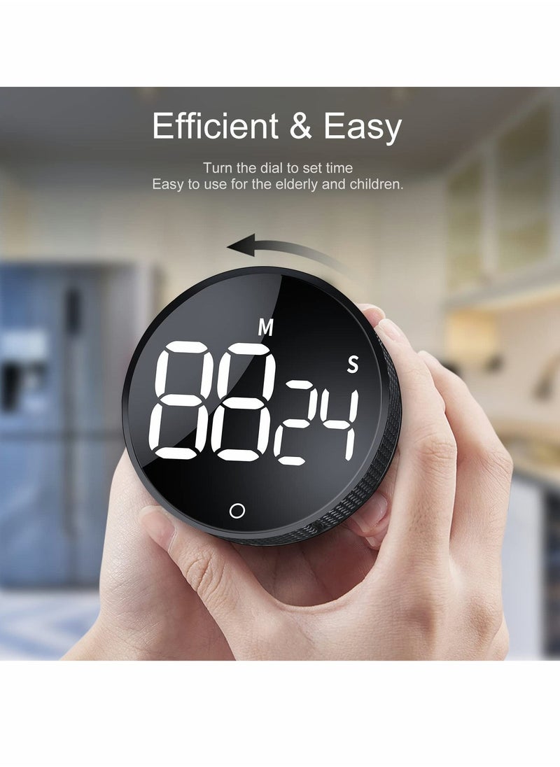 Generic - Digital Kitchen Timers, Visual timers Large LED Display Magnetic Countdown Countup Timer for Classroom Cooking Fitness Baking Studying Teaching, Easy Kids and Seniors （Black） - Image 1