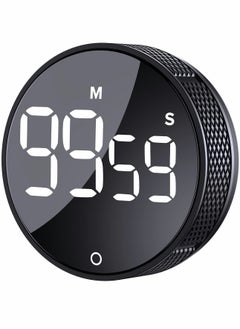 Digital Kitchen Timers, Visual timers Large LED Display Magnetic Countdown Countup Timer for Classroom Cooking Fitness Baking Studying Teaching, Easy Kids and Seniors （Black）