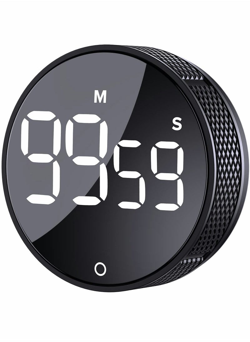 Generic - Digital Kitchen Timers, Visual timers Large LED Display Magnetic Countdown Countup Timer for Classroom Cooking Fitness Baking Studying Teaching, Easy Kids and Seniors （Black） - Image 1
