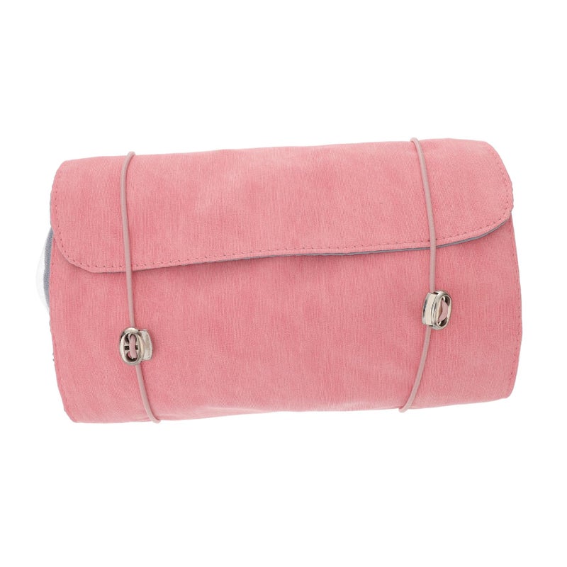 Large Capacity Pink Detachable Roll Up Makeup Bag Set Of 3 Travel Cosmetic Organizer For Toiletries Business Trips Gym Home - Image 2