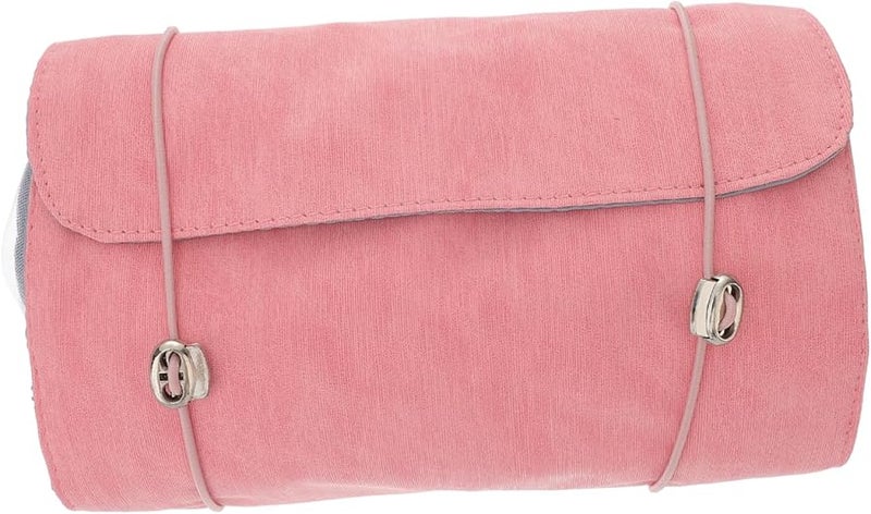 Large Capacity Pink Detachable Roll Up Makeup Bag Set Of 3 Travel Cosmetic Organizer For Toiletries Business Trips Gym Home - Image 1