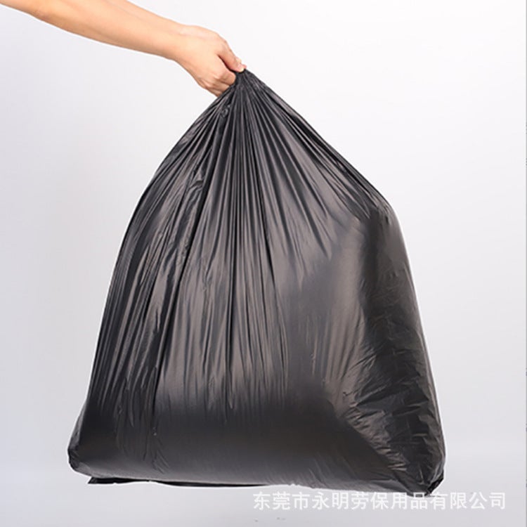 Black Big Garbage Bag Flat Pocket Large 90*110 Thick Property El Kitchen Sanitation Plastic Bags - Image 2
