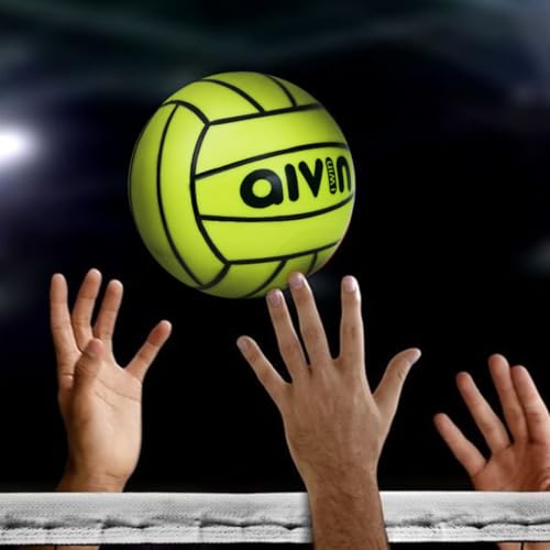 Aivin Home-Play Volleyball | Grooved Grip PVC Surface | All-Surface Play | Balanced Flight & Consistent Bounce | Indoor & Outdoor Use (Neon Lime, 1) - Image 3