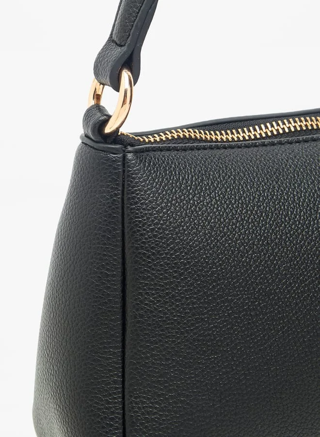 Celeste Women Solid Shoulder Bag with Zip Closure and Adjustable Handle