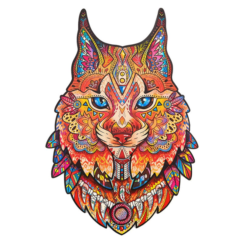 Lion Abnormity Wooden Puzzle Irregular Sereoscopic Animal Flat Plaything Wooden Puzzle - Image 2